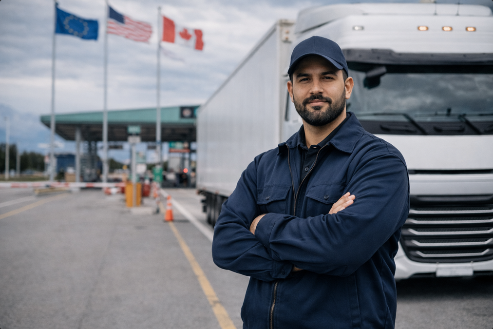 سائق شاحنة نقل دولي